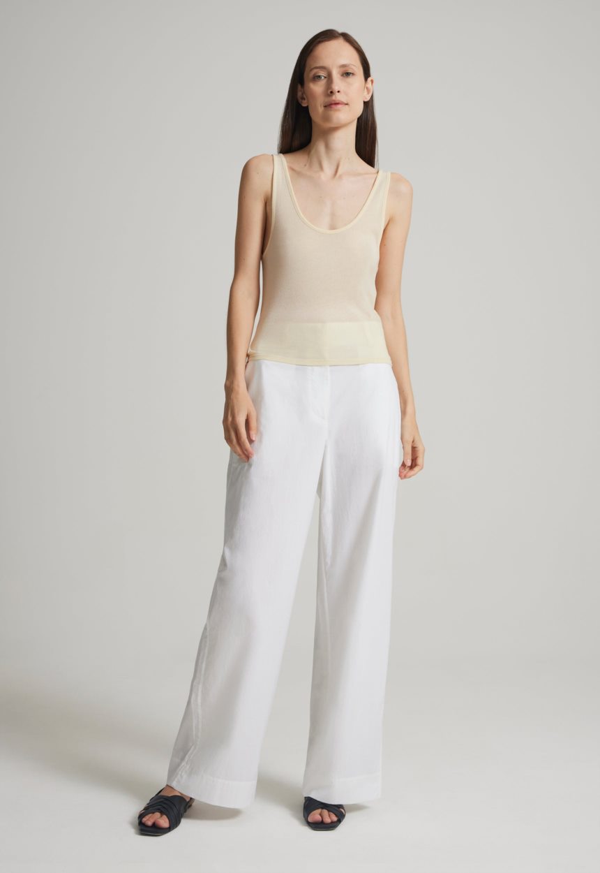 Jac + Jack Adrien Cotton Pant - White